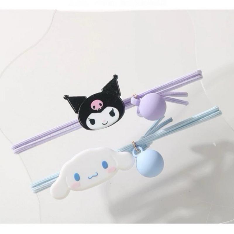 【台灣現貨🎁J&E比選物店】 正版 三麗鷗 頭飾 高彈力髮圈 飾品 兒童髮繩 兒童髮圈 酷洛米 大耳狗 凱蒂貓-細節圖3