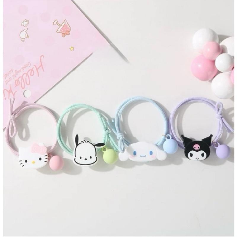 【台灣現貨🎁J&E比選物店】 正版 三麗鷗 頭飾 高彈力髮圈 飾品 兒童髮繩 兒童髮圈 酷洛米 大耳狗 凱蒂貓-細節圖4