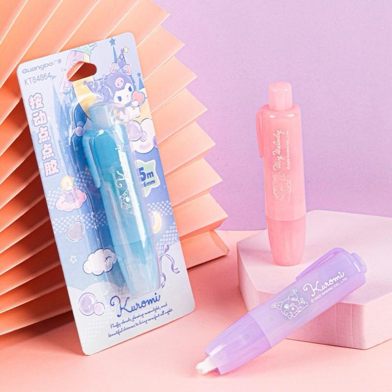 【台灣現貨🎁J&E比選物店】正版 三麗鷗 按動 點點膠 雙面膠 無痕雙面膠 固體膠 修正帶式 速乾 無痕 雙面膠帶-細節圖3