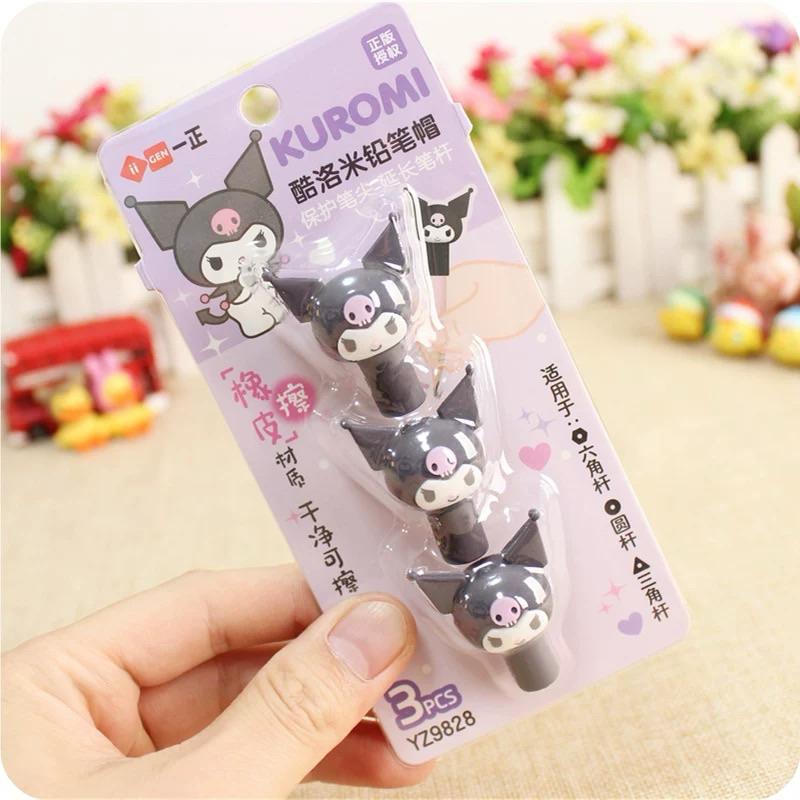 【台灣現貨🎁J&E比選物店】正版 三麗鷗 庫洛米 鉛筆帽 筆帽 鉛筆延長器 鉛筆保護套 鉛筆蓋 鉛筆保護蓋 筆蓋 酷洛米-細節圖4