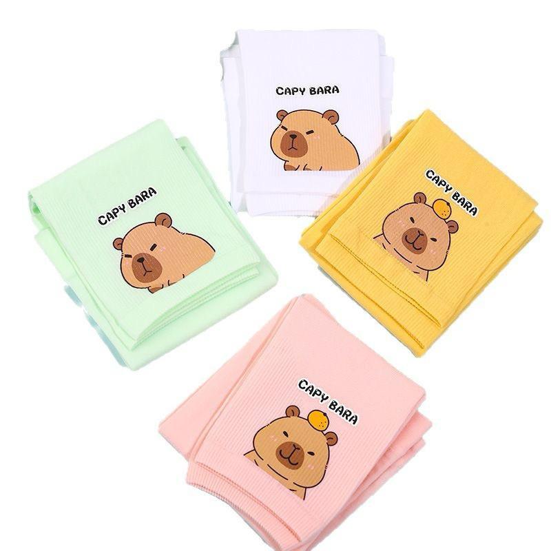 【台灣現貨🎁J&E比選物店】卡皮巴拉 水豚 防曬 高彈性 防曬袖套 涼感袖套 袖套 戶外防曬 防紫外線 兒童袖套-細節圖2