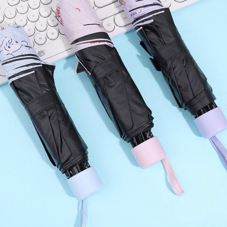 【台灣現貨🎁J&E比選物店】正版 三麗鷗 <手動>晴雨傘 雨傘 黑膠 防曬傘 折疊傘 三折 太陽傘 陽傘 遮陽 防曬-細節圖4
