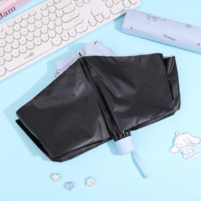 【台灣現貨🎁J&E比選物店】正版 三麗鷗 <手動>晴雨傘 雨傘 黑膠 防曬傘 折疊傘 三折 太陽傘 陽傘 遮陽 防曬-細節圖8