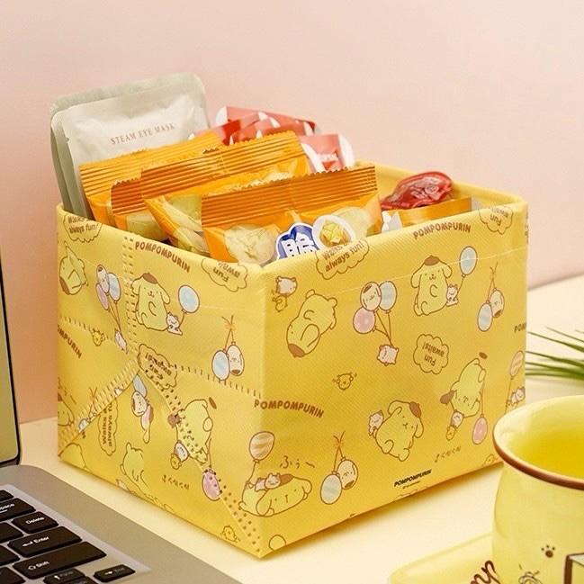 【台灣現貨🎁J&E比選物店】正版 三麗鷗 <3入1組> 折疊 收納框 收納籃 可折疊收納籃 衣服收納 零食收納 桌上收納-細節圖5