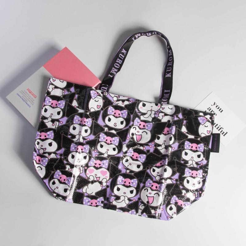 【台灣現貨🎁J&E比選物店】正版 三麗鷗 編織 購物袋 手提袋 摺疊 便攜 單肩包 包包 收納袋-細節圖6