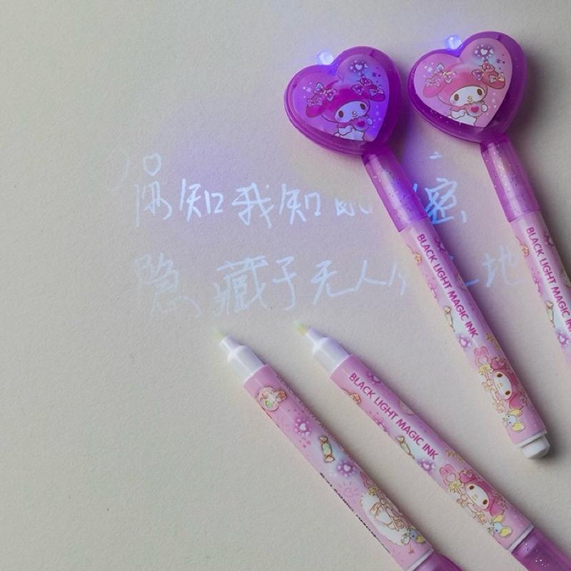 【台灣現貨🎁J&E比選物店】正版 三麗鷗 隱形筆 隱形標記筆 照燈顯示 燈照筆 照燈筆 螢光筆 記號筆 秘密隱形筆-細節圖2