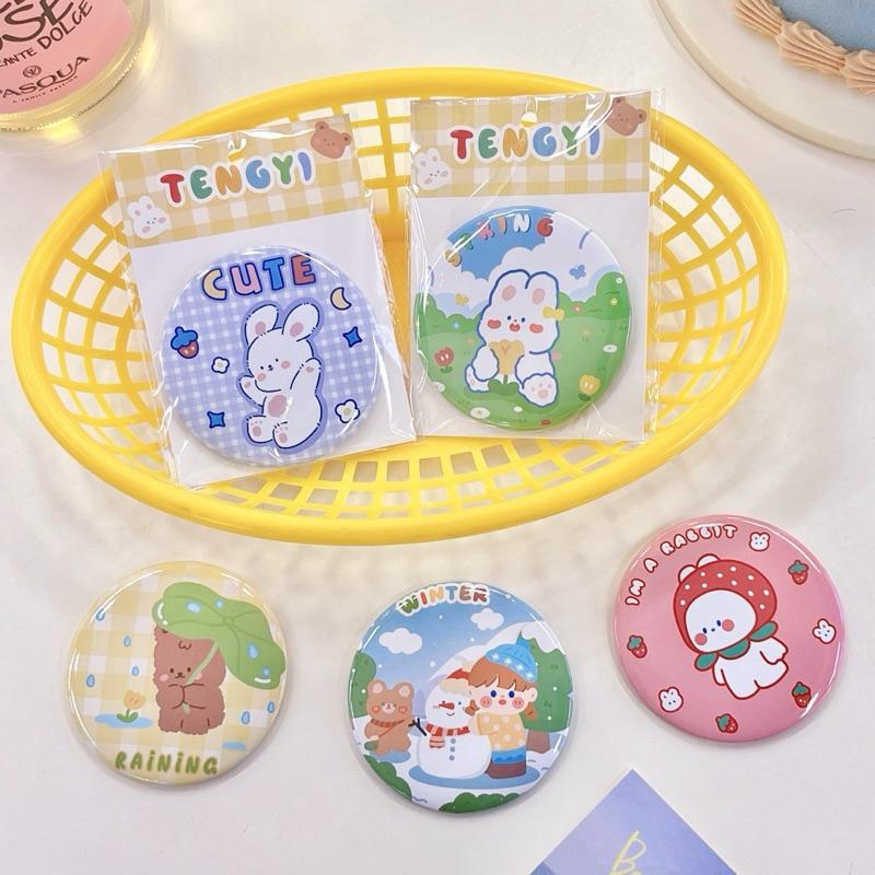 【台灣現貨🎁J&E比選物店】 小鏡子 可愛卡通 可攜式鏡子 化妝鏡 鏡子-細節圖6