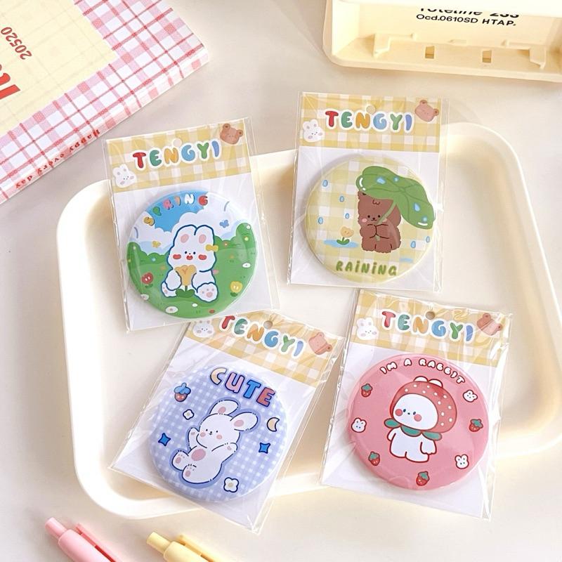 【台灣現貨🎁J&E比選物店】 小鏡子 可愛卡通 可攜式鏡子 化妝鏡 鏡子-細節圖8