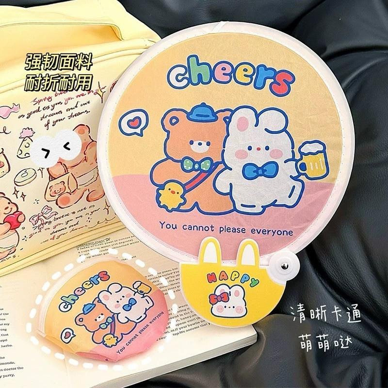 【台灣現貨🎁J&E比選物店】 折疊手扇 贈收納袋 可折疊 扇子 團扇 手扇 折疊扇子 折疊扇 折疊手扇 生日分享禮 搧風-細節圖5