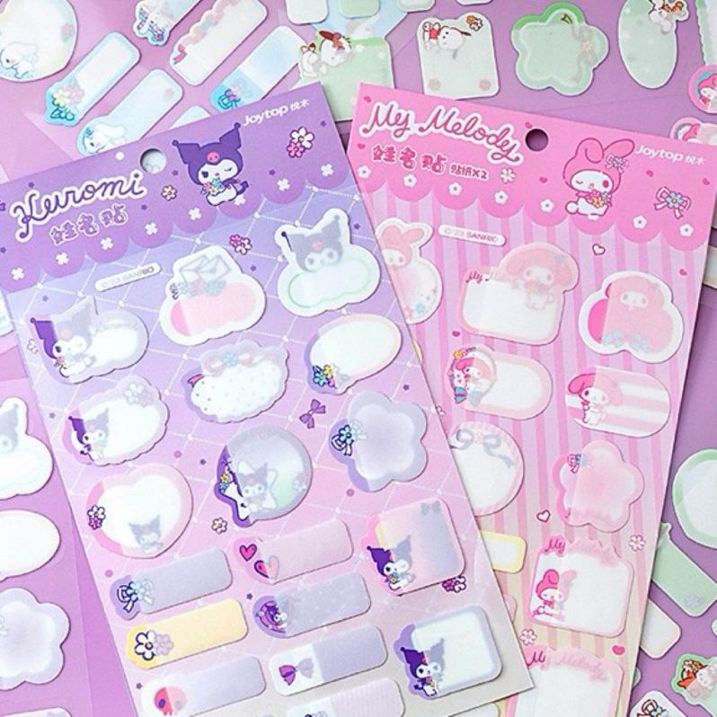 【台灣現貨🎁J&E比選物店】 正版 三麗鷗 防水姓名貼 防水標籤貼 防水 姓名貼 標籤貼 貼紙 標籤 文具-細節圖5