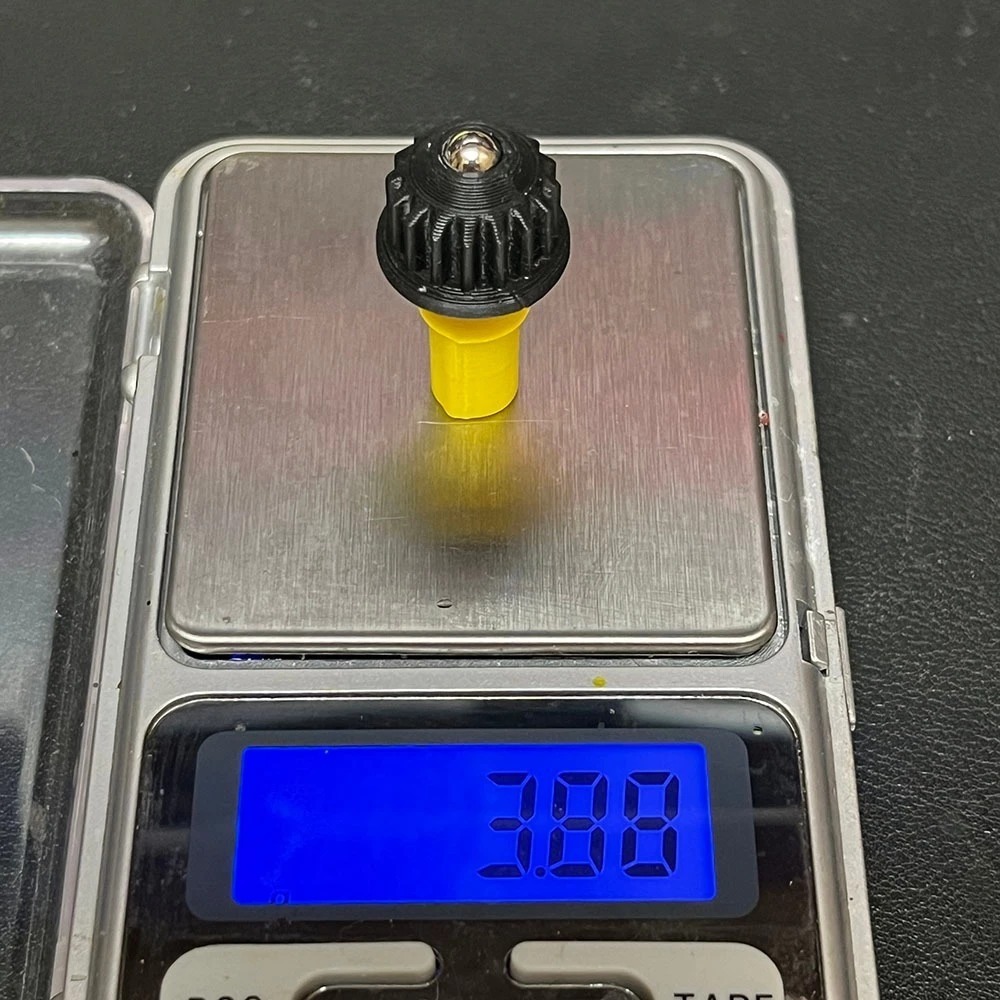 黃黑軸 戰鬥陀螺X X世代 金屬 軸心 防禦 16齒 軸心 FB軸 彈性滾珠軸 3D列印-細節圖2