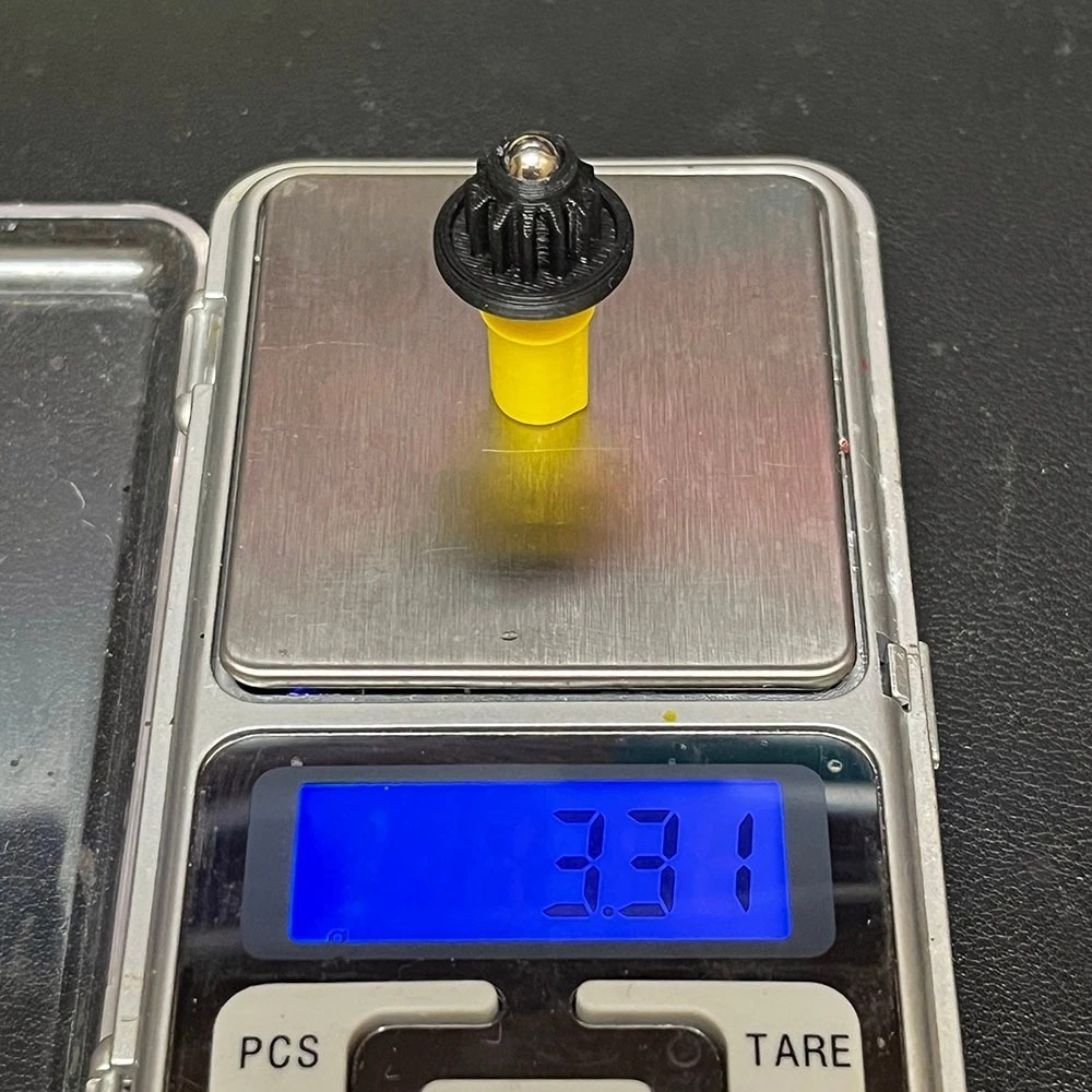 黃黑軸 戰鬥陀螺X X世代 金屬 軸心 防禦 FB軸 彈性滾珠軸 3D列印-細節圖2