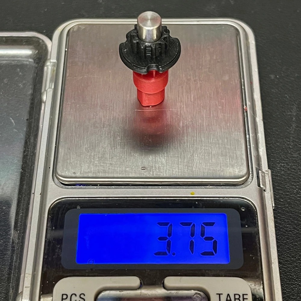 3D列印 紅黑軸 戰鬥陀螺X X世代 金屬 10齒軸心 攻擊 LR軸 不鏽鋼精密頭-細節圖2