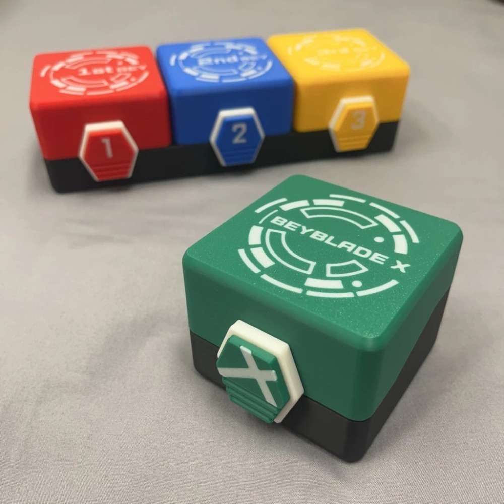 戰鬥陀螺對戰盒 戰鬥陀螺X X世代 BX-12 3V3 對戰盒 收納盒 自鎖彈蓋式設計 比賽必備 戰鬥陀螺盒 3D列印-細節圖7