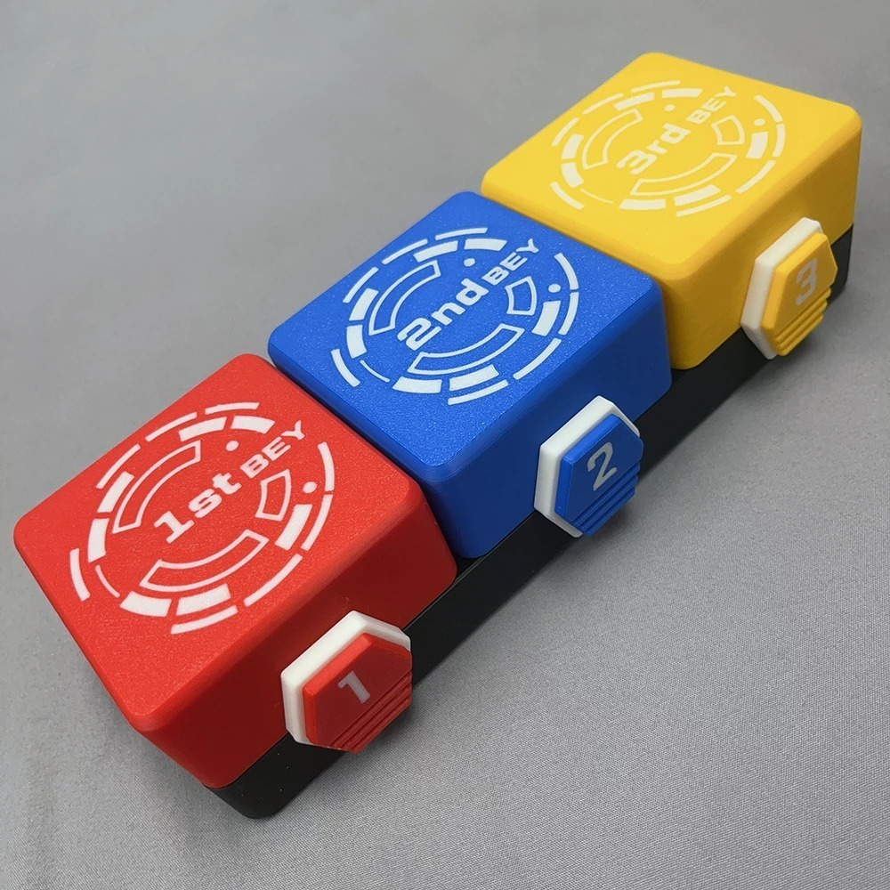 戰鬥陀螺對戰盒 戰鬥陀螺X X世代 BX-12 3V3 對戰盒 收納盒 自鎖彈蓋式設計 比賽必備 戰鬥陀螺盒 3D列印-規格圖7