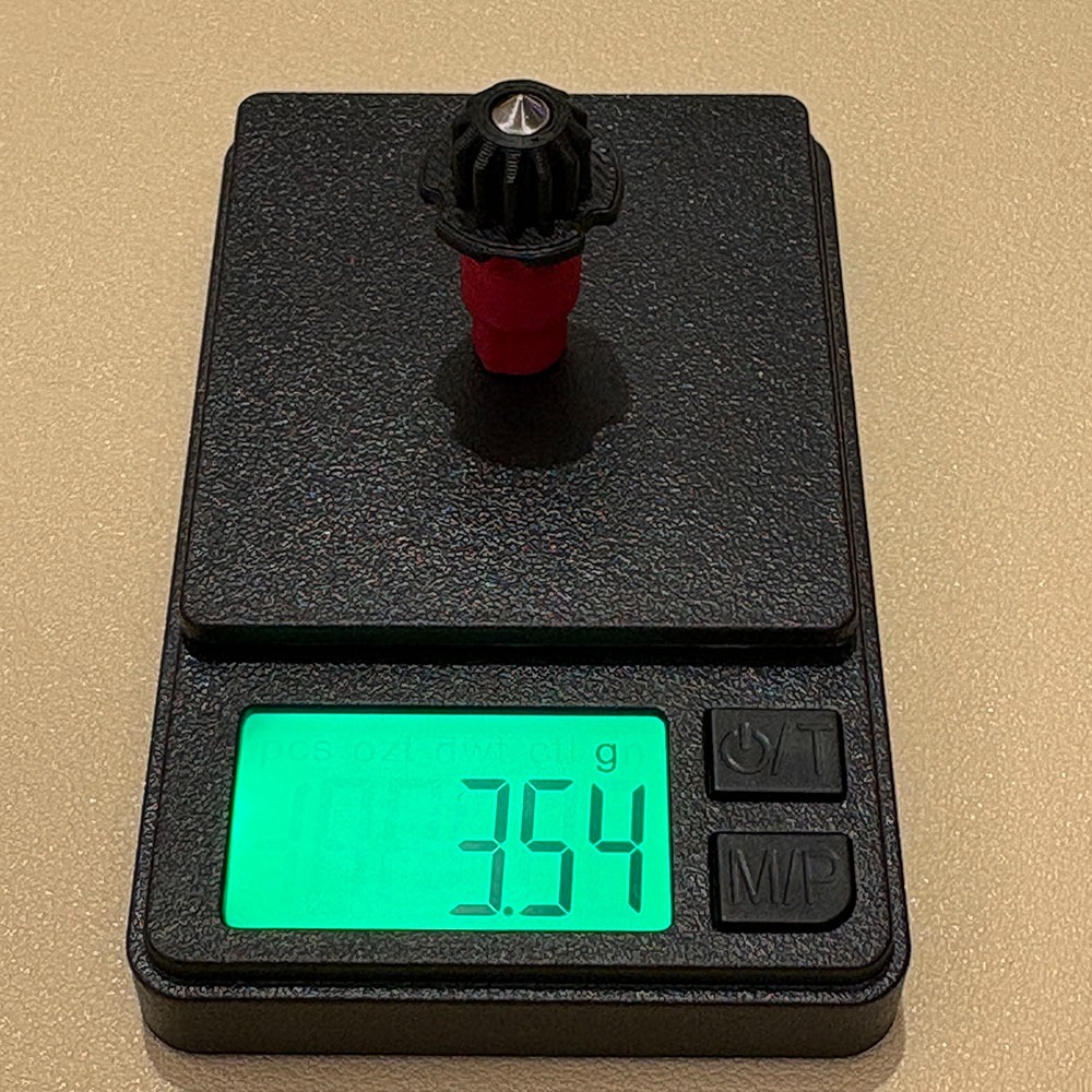 紅黑軸 戰鬥陀螺X X世代 金屬 軸心 防禦 UN軸 低重心尖端不鈍 3D列印-細節圖2