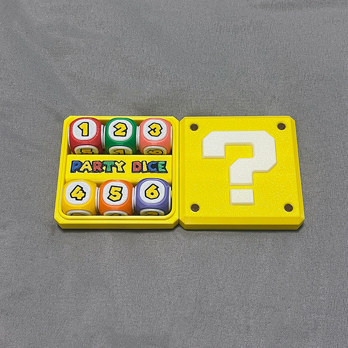 遊戲 骰子 瑪利歐派對 問號磚 磁吸收納盒 桌遊  指示物 周邊 復刻 生日 禮物 交換禮物 過年 新年 聚會 3D列印-細節圖3