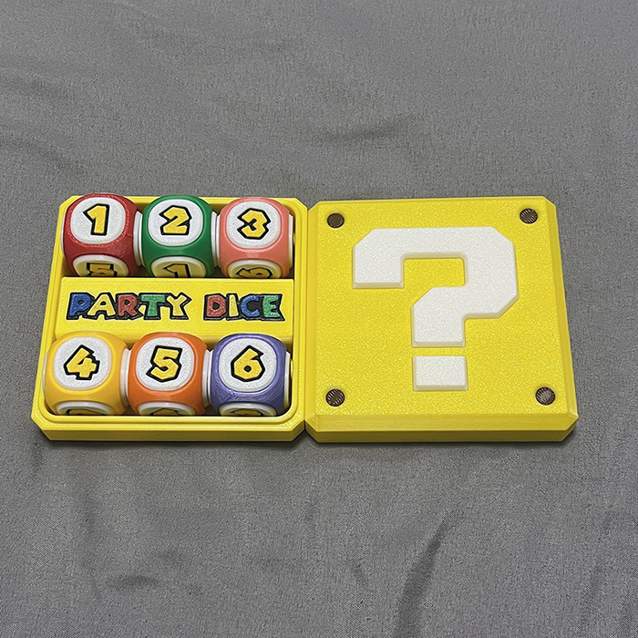 遊戲 骰子 瑪利歐派對 問號磚 磁吸收納盒 桌遊  指示物 周邊 復刻 生日 禮物 交換禮物 過年 新年 聚會 3D列印-規格圖6