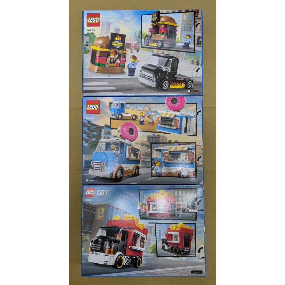 山繆顏Lego 60404漢堡車 + 60452甜甜圈車 + 60488薯條車-細節圖2