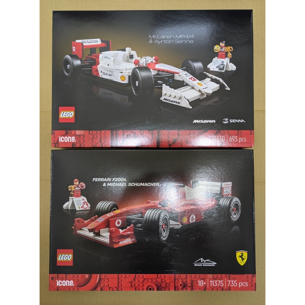 山繆顏Lego 10330 Senna F1 + 11375 Schumacher F1-規格圖2