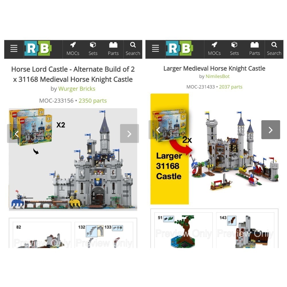 山繆顏Lego 31168 中世紀騎士城堡-細節圖3