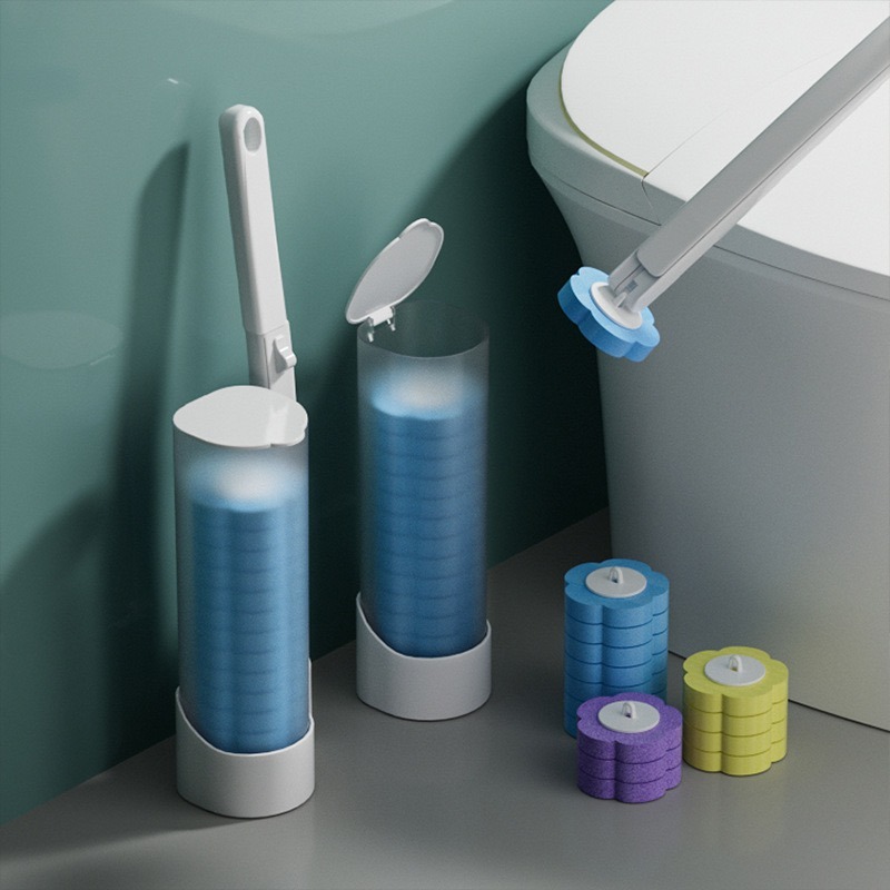 一次性馬桶刷 馬桶刷 馬桶清潔 清潔刷 拋棄式馬桶刷 可泡式馬桶刷 可替換馬桶刷 免打孔 可壁掛   居家好物 清潔神器-細節圖3