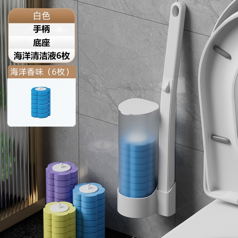 馬桶刷＋藍色海洋替換頭6入