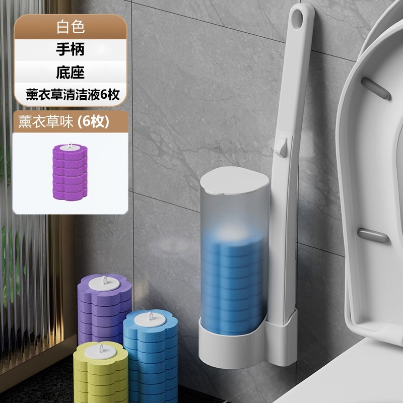 馬桶刷＋紫色薰衣草替換頭6入