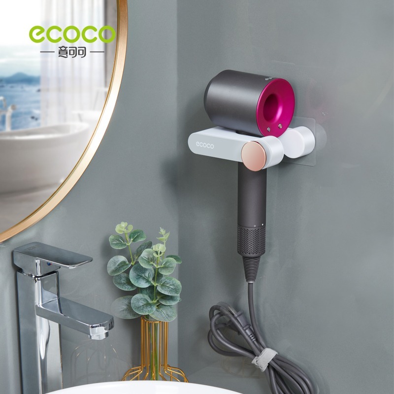 ECOCO意可可 簡約吹風機架 吹風機架 吹風機桶收納置物架 免打孔壁掛 浴室吹風機架 置物架 大款 小款 吹風機收納-細節圖11