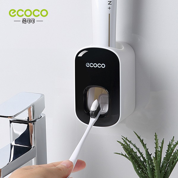 Mu【台灣現貨】ecoco意可可 擠牙膏器 牙膏 自動擠牙膏器 浴室 廁所 免打孔壁掛 牙膏置物架 『商品規格』-細節圖2