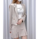♥️ AMY DRESS ♥️ 🎎韓國🎎 M1721 * 正韓 金釦襯領西裝外套+壓摺裙褲 一套-規格圖11