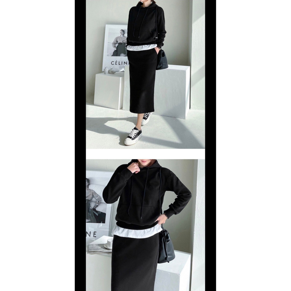 ♥️ AMY DRESS ♥️ 🎎韓國🎎 正韓 12490 * 帽圍脖+刷毛圓領上衣+縮腳長褲 3件式一套-細節圖4