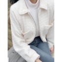 ♥️ AMY DRESS ♥️ 🎎韓國🎎 正韓 447025 * 混織小香拉鏈長袖外套-規格圖8