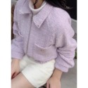 ♥️ AMY DRESS ♥️ 🎎韓國🎎 正韓 447025 * 混織小香拉鏈長袖外套-規格圖8