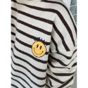♥️ AMY DRESS ♥️ 🎎韓國🎎 084-010609 正韓 微笑條紋內刷毛長袖上衣-規格圖7