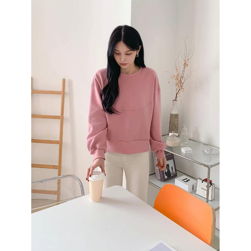 ♥️ AMY DRESS ♥️ 🎎韓國🎎 241-061602 正韓 春季後釦設計造型長袖上衣-細節圖4