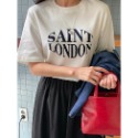 ♥️ AMY DRESS ♥️ 🎎韓國🎎 158-022101 正韓 英文立體印字彈性短袖上衣-規格圖10