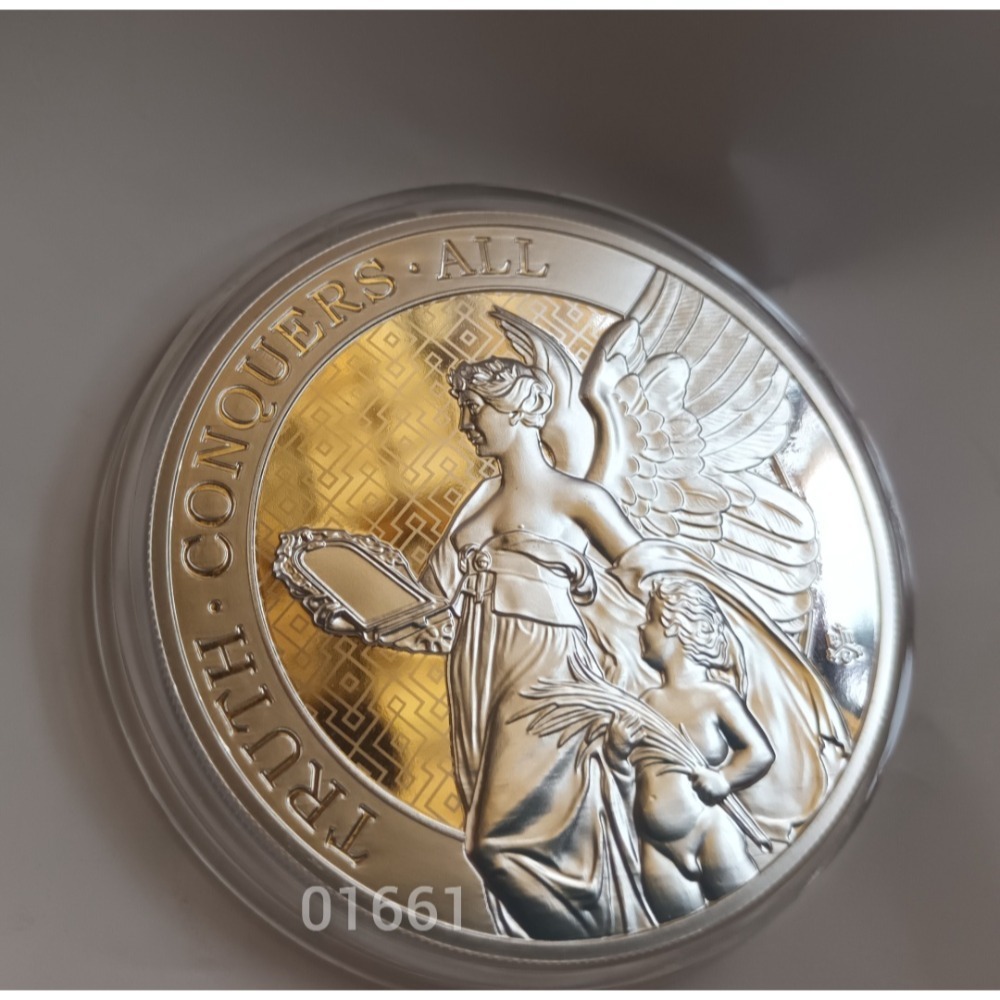 現貨～英國翼天使銀幣5盎司，銀幣，女王銀幣，紀念幣，錢幣，幣~英女王銀幣五盎司-細節圖8