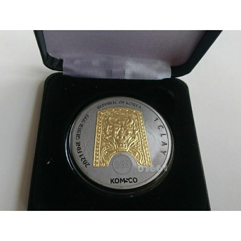 現貨款限量250枚黑釕鍍金夜光銀幣~韓國戰神銀幣一盎司，韓國銀幣，銀幣，幣，銀幣，錢幣~韓國戰神銀幣一盎司-細節圖8