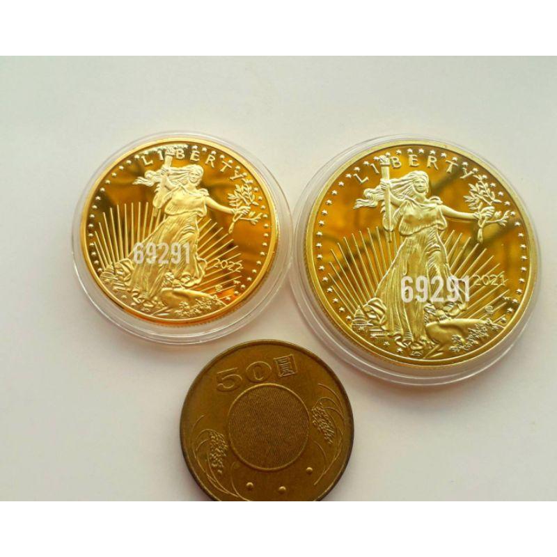 單枚價不保真當假的賣~2022美國鷹揚金幣一盎司，鷹揚金幣，金幣，紀念幣，幣，錢幣~美國鷹揚金幣一盎司~非銀幣不保真-細節圖4