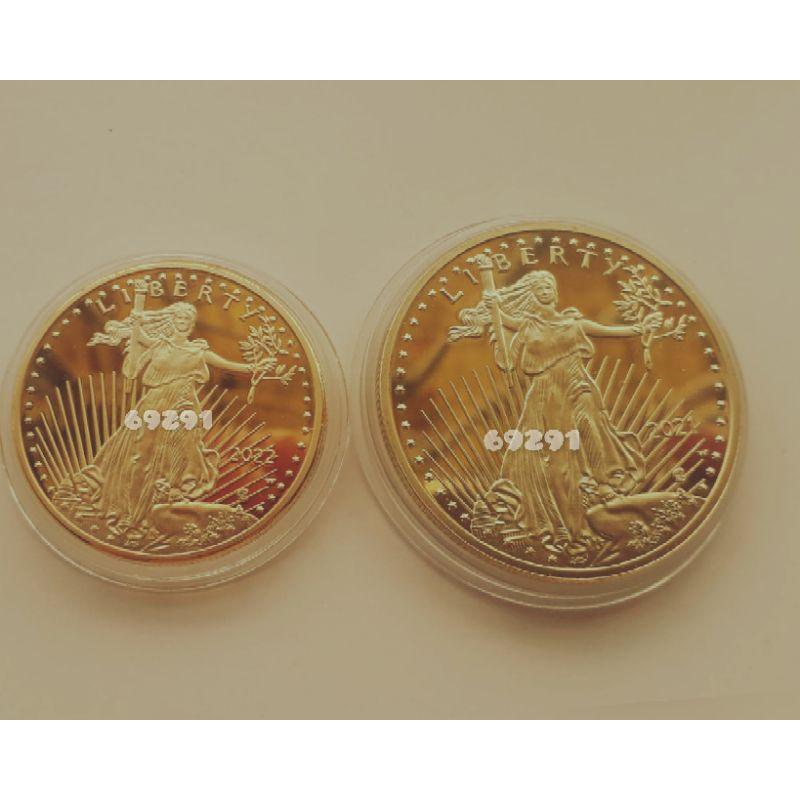 單枚價不保真當假的賣~2022美國鷹揚金幣一盎司，鷹揚金幣，金幣，紀念幣，幣，錢幣~美國鷹揚金幣一盎司~非銀幣不保真-細節圖6