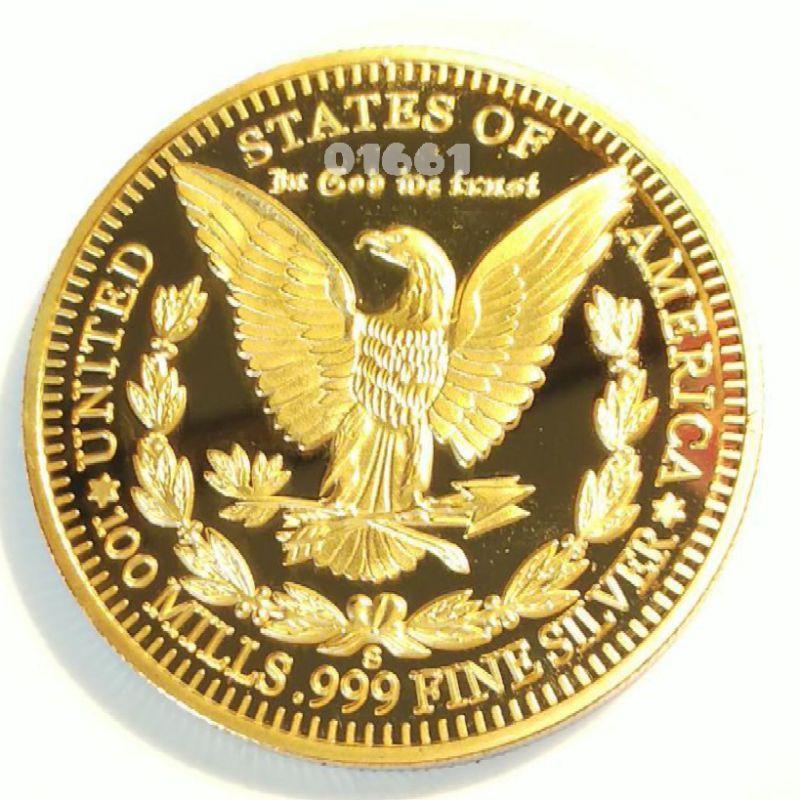 摩根金幣一盎司現貨~重29公克不保真當假的賣，金幣，黃金，金，幣，紀念幣，摩根～美國摩根金幣～非摩根銀幣-細節圖2