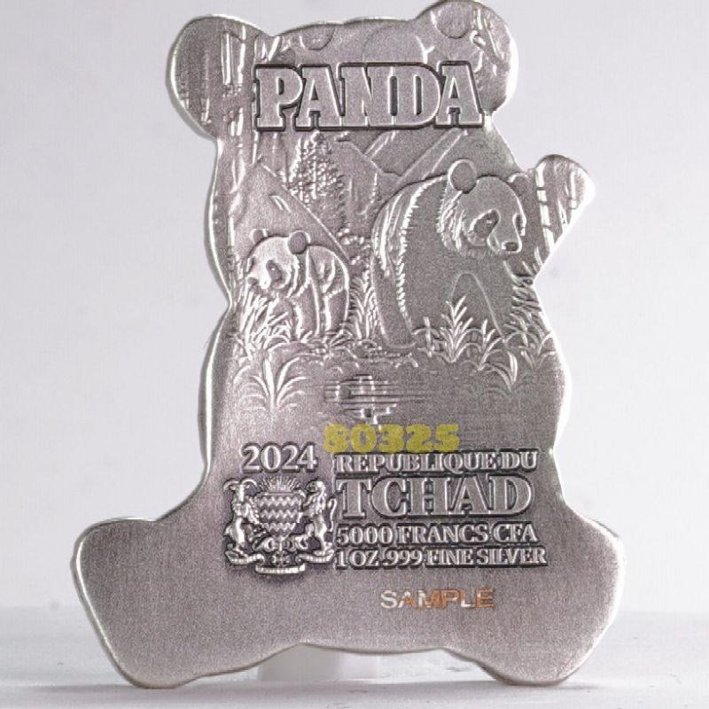 售6880元~熊貓銀幣一盎司，熊貓銀幣，貓熊銀幣，熊貓銀雕，銀雕，銀幣，錢幣，紀念幣，幣~熊貓銀幣1盎司-細節圖2