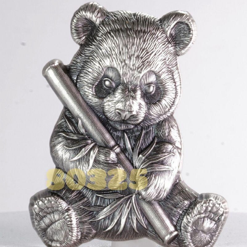 售6880元~熊貓銀幣一盎司，熊貓銀幣，貓熊銀幣，熊貓銀雕，銀雕，銀幣，錢幣，紀念幣，幣~熊貓銀幣1盎司-細節圖4