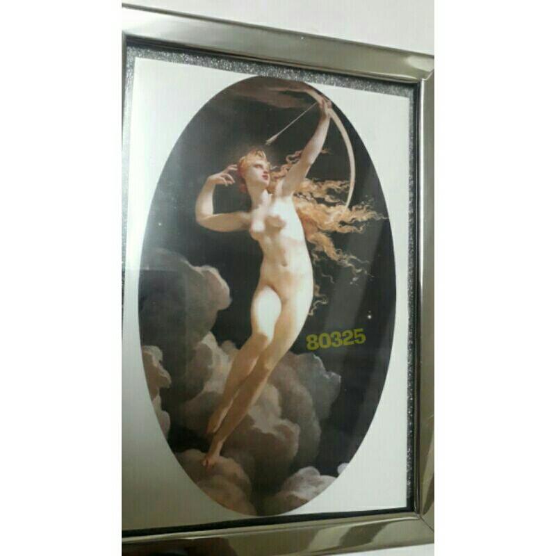 世界名畫月亮之神相框擺飾~幾乎全新，名畫，擺飾，相框~古羅馬月亮之神名畫相框擺飾-細節圖6