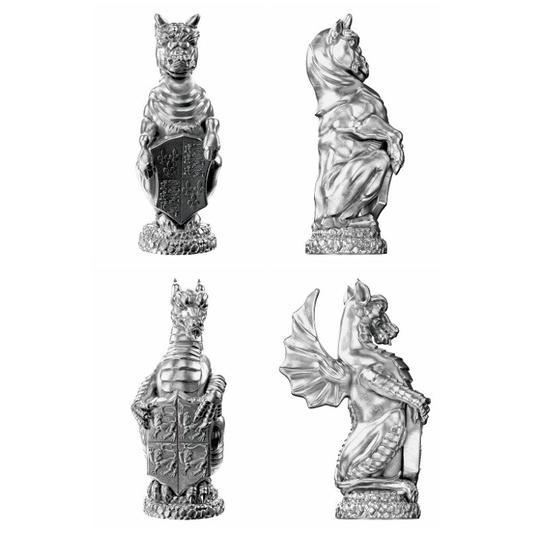 售價30萬元~英女王10大神獸立體銀雕~限量100組，錢幣，紀念幣，銀幣，幣~英女王神獸銀雕10獸版~10大神獸立體銀雕-細節圖2