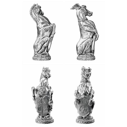 售價30萬元~英女王10大神獸立體銀雕~限量100組，錢幣，紀念幣，銀幣，幣~英女王神獸銀雕10獸版~10大神獸立體銀雕-細節圖3