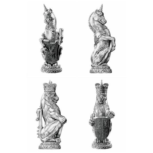 售價30萬元~英女王10大神獸立體銀雕~限量100組，錢幣，紀念幣，銀幣，幣~英女王神獸銀雕10獸版~10大神獸立體銀雕-細節圖5