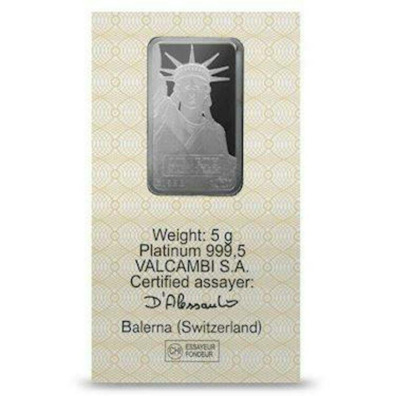 售35000元~瑞士自由女神鉑金金條5公克~有獨立編號，鉑金幣，白金幣，鉑金，白金，黃金，金~瑞士自由女神鉑金條5公克-細節圖7