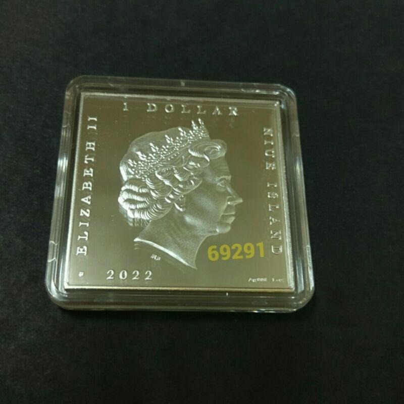 紐埃世界名畫蒙娜麗莎方型鍍金銀幣，限量銀幣，銀幣，收藏，錢幣，紀念幣，幣~蒙娜麗莎銀幣-細節圖4